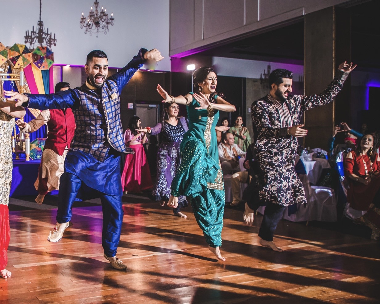 Priya performing a choreographed wedding dance