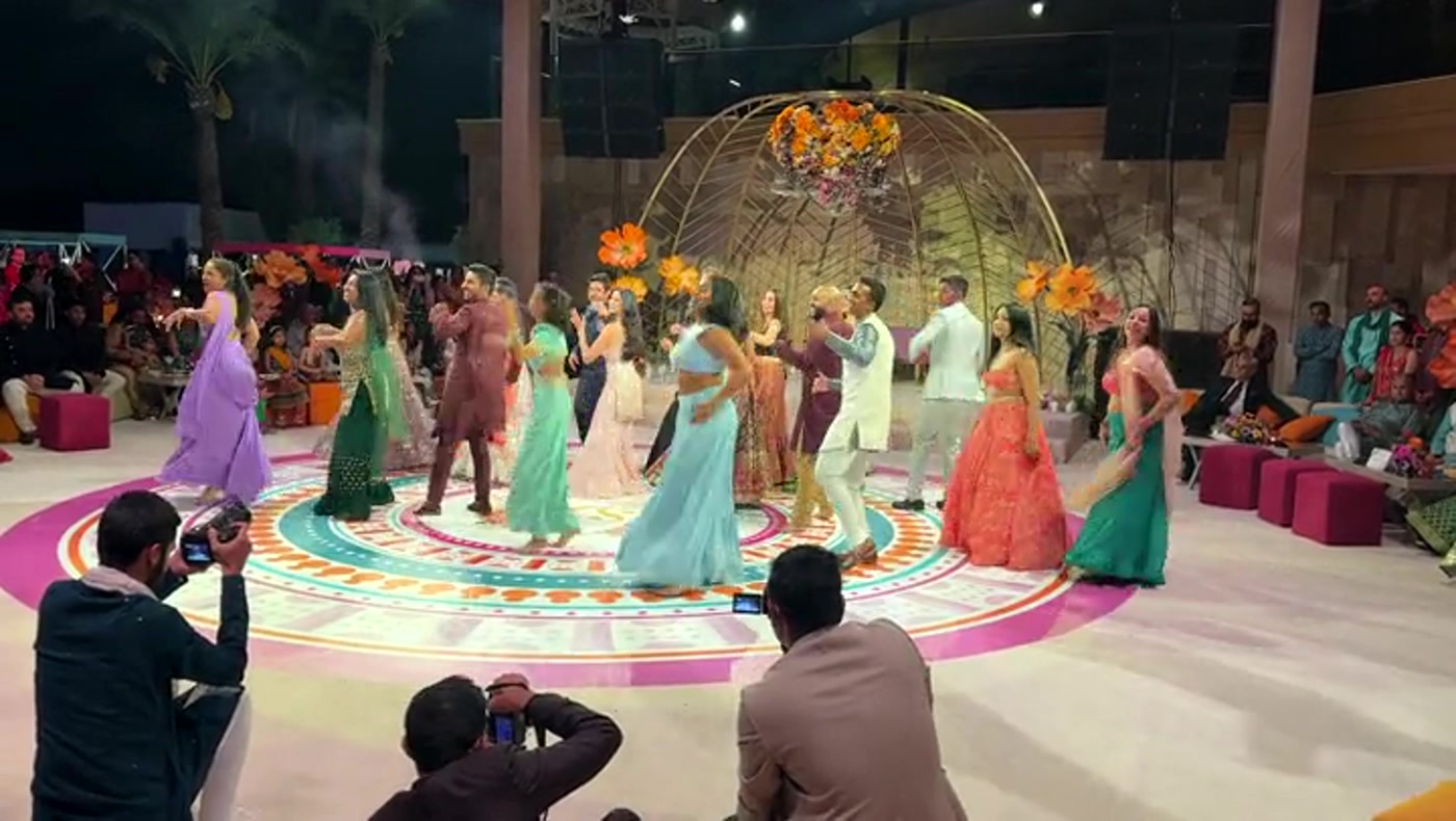 A colorful wedding dance choreographed by Priya